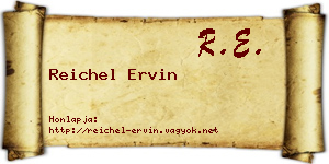 Reichel Ervin névjegykártya